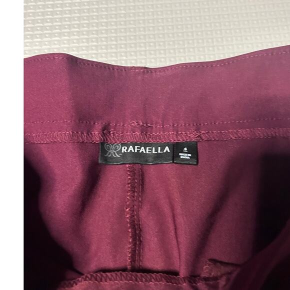Rafaella Women's Windsor Wine Red Stretch Slim Ankle Pull-On Dress Pant - Size 4 - Picture 7 of 9